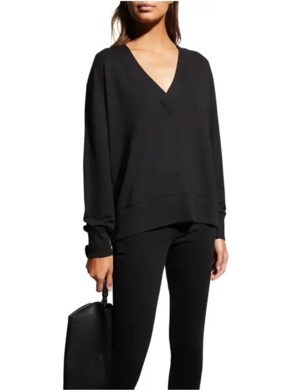 Rag & Bone Flora V-Neck Cotton Modal Blend Sweater